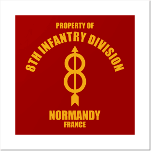 8th Infantry Division - Normandy France Posters and Art